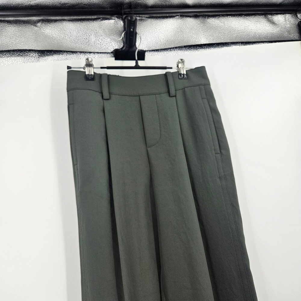 Vince Trousers Dress Pants Gray Pleated Pull-On Straight Leg Career Business XXS - Picture 3 of 10